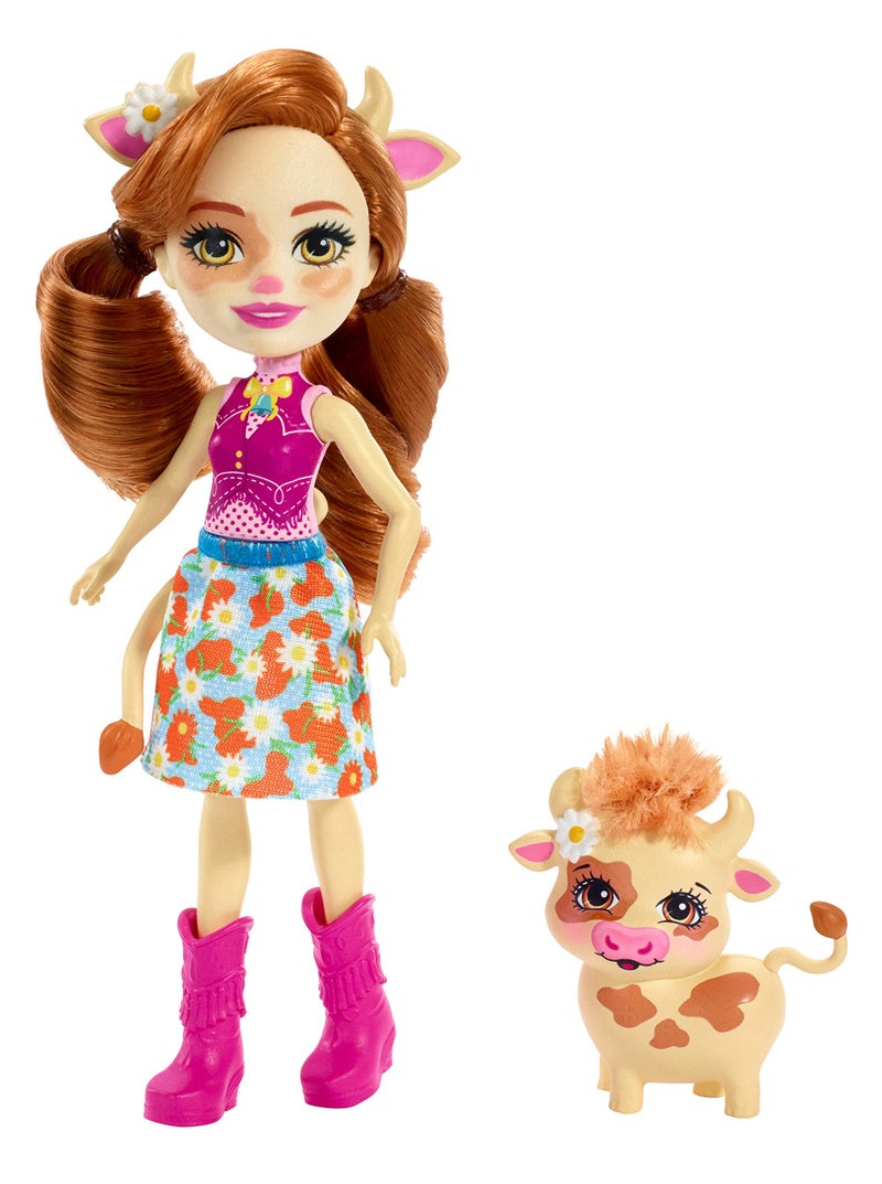 Enchantimals Cailey Cow Doll & CURDLE Figure, multi - Image 1